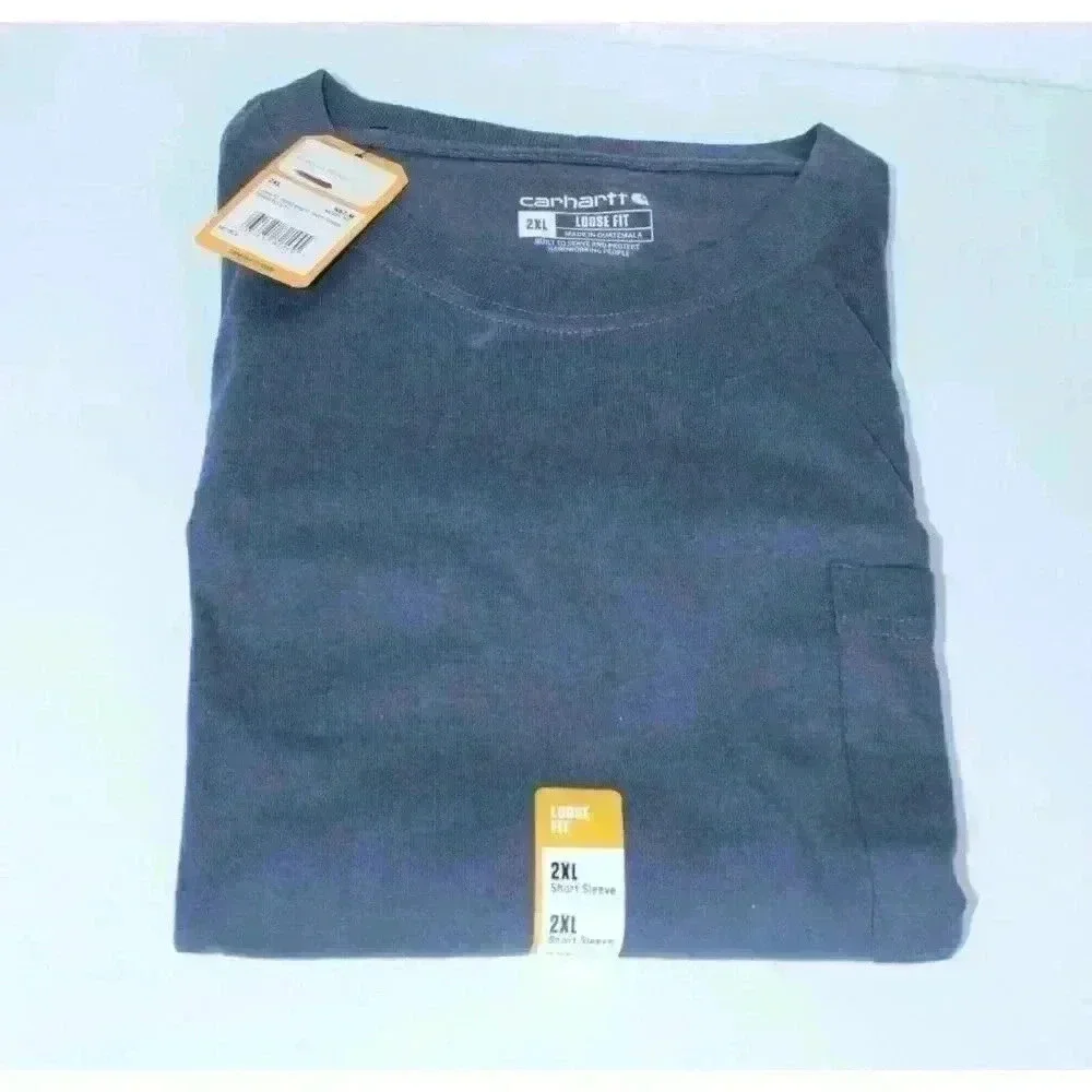 Carhartt Men's Workwear Pocket Loose Fit SS T-shirt - Navy, XL (K87) NWT - Picture 2 of 11